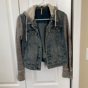 Free People Denim & Sweatshirt Jacket